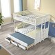 preview thumbnail 8 of 7, Modern Style Full Over Full Size Wooden Bunk Bed with Twin Trundle Lower Bunk and 3 Drawers, Easy Assembly