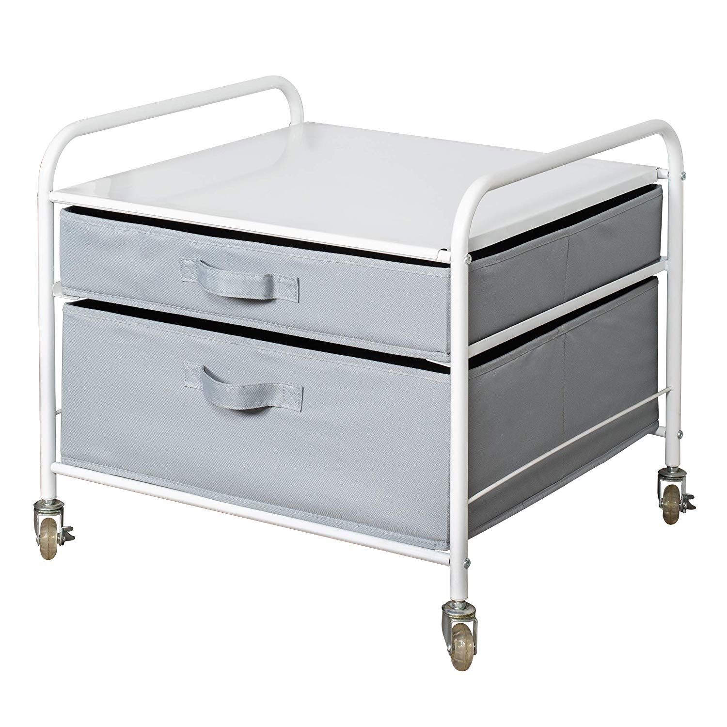 Fridge Stand Supreme 2 Drawer Storage Chest Byourbed Color: White/Light Gray