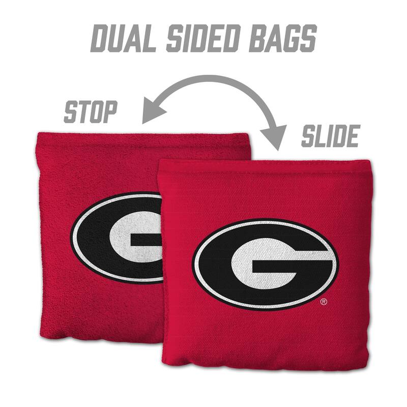 Georgia Bulldogs NCAA Dual Sided Pro Stop & Slide Cornhole Bags