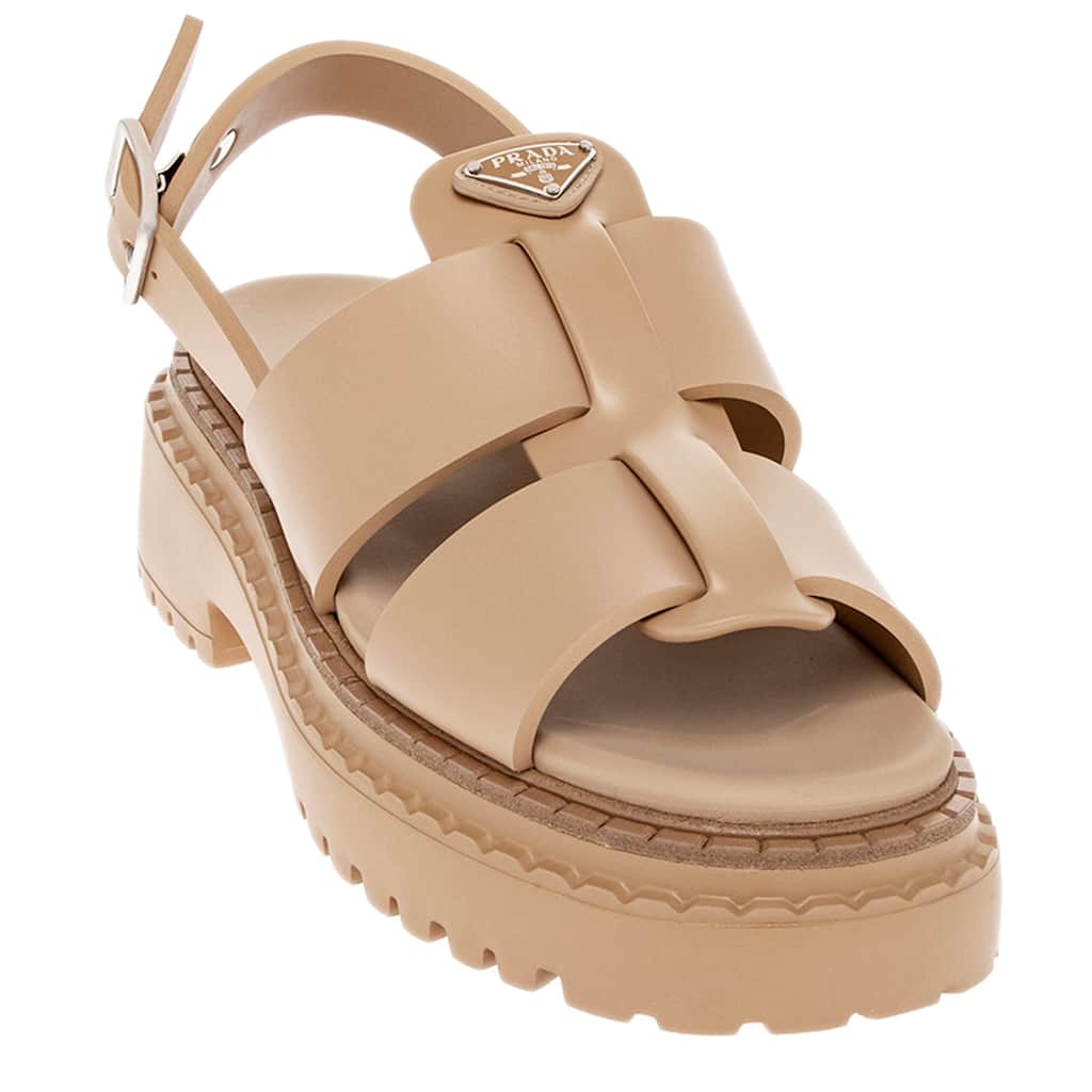 Prada Soft Cage Platform Sandals