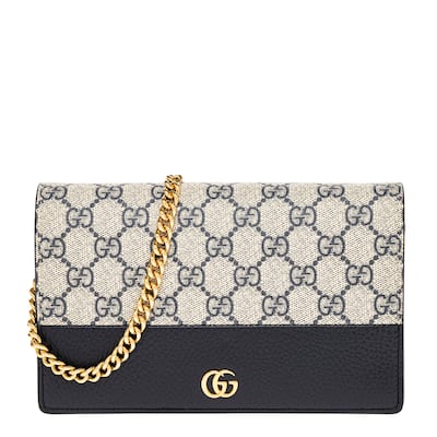 Gucci GG Marmont Bi-color Wallet on Chain
