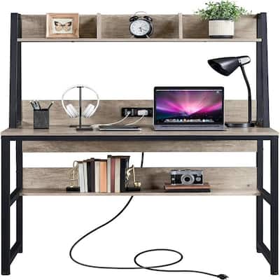 47 Inch Writing Desk with Power Outlets