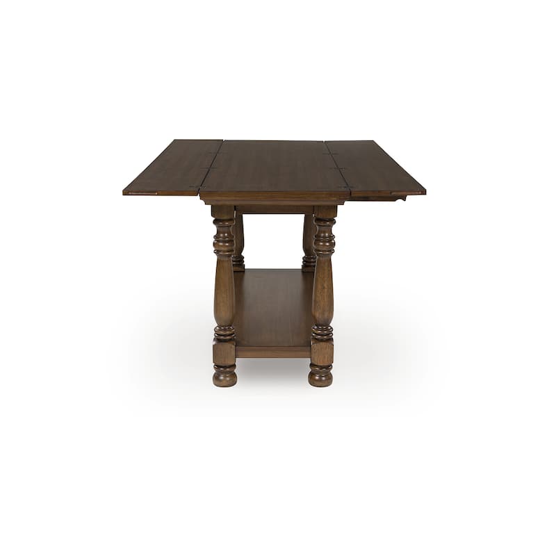 Signature Design by Ashley Sturlayne Brown Flip Top Sofa Table - 60" W x 19" D x 30" H