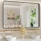 preview thumbnail 116 of 141, Apmir Metal Frame Tempered Glass Bathroom Vanity Mirror for Wall, Cloakroom, Bedroom 48" x 32" - Black