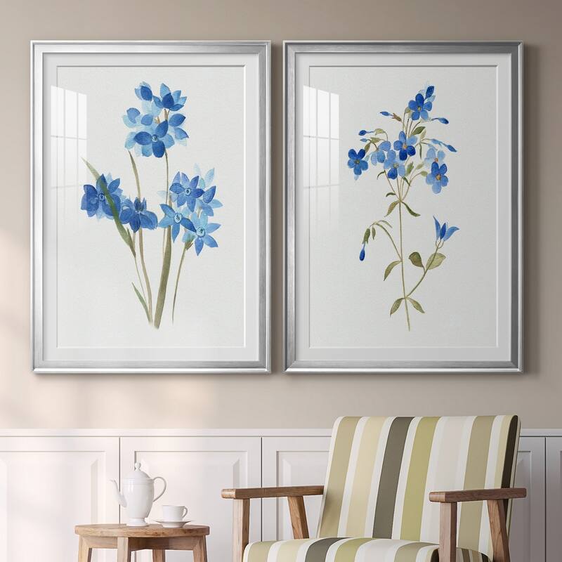 Blue Blossom Botanical I Premium Framed Print - Ready to Hang