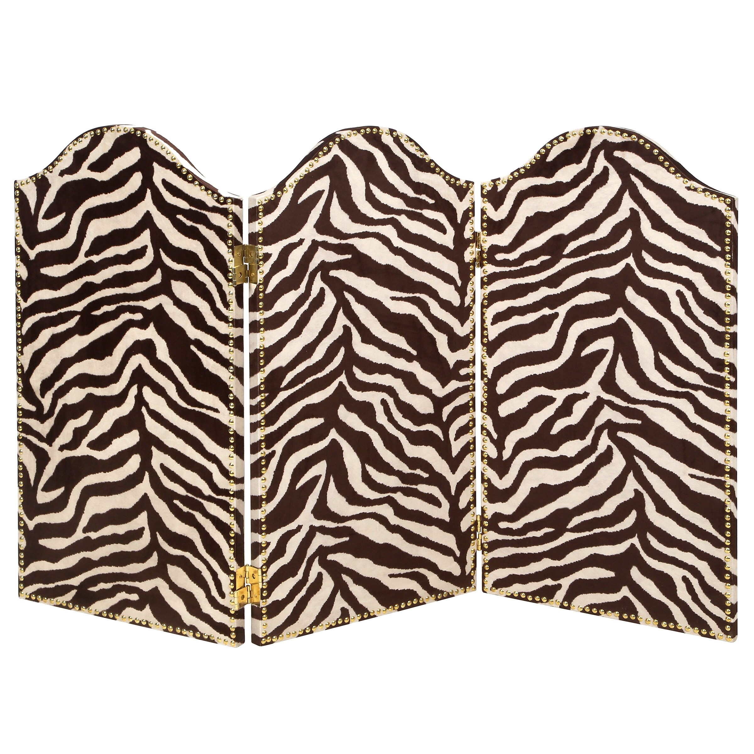 Dann Foley - Wooden Floor Screen - Zebra Print Upholstery - Bed