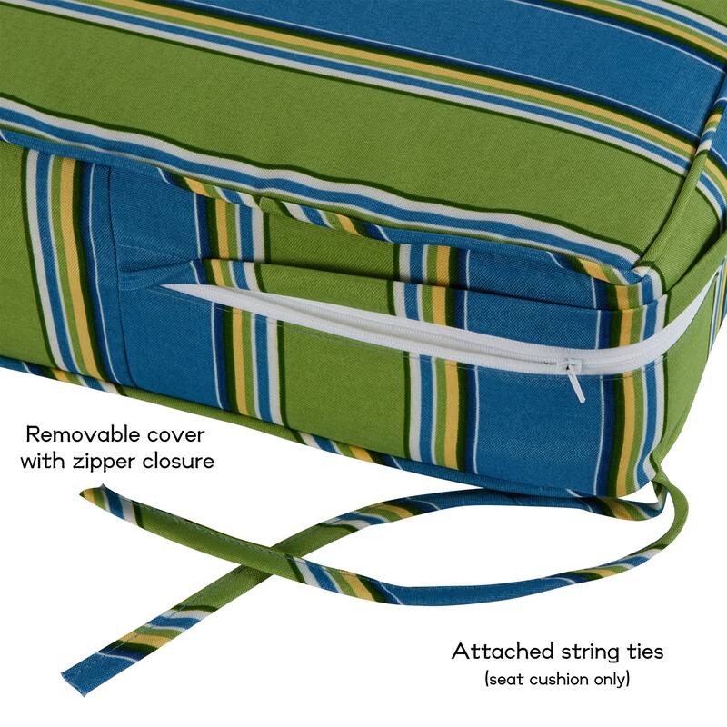 Outdoor 2-Piece Reversible Deep Seat Cushion Set (Cushions Only)