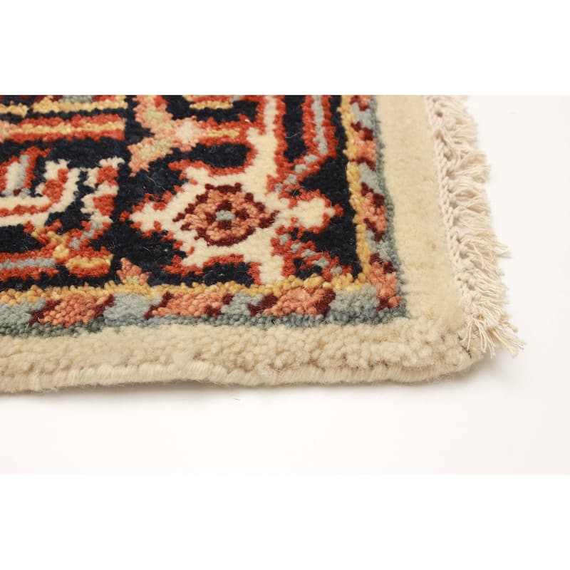 ECARPETGALLERY Hand-knotted Serapi Heritage Cream Wool Rug - 2'7 x 10'0