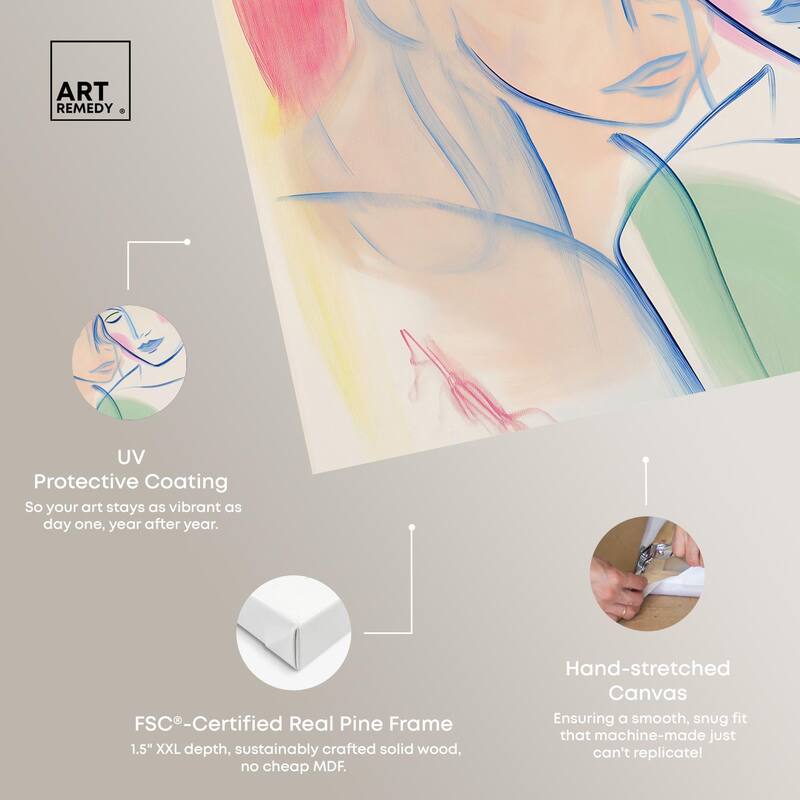 Brushstroke Bond Canvas by Art Remedy, Gallery Wrapped