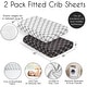 preview thumbnail 4 of 4, Sweet Jojo Designs White and Black Bows Girls 2 Pack Fitted Crib Sheets - Bow for Shabby, Ballet, Princess Ballerina Collection