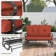 preview thumbnail 30 of 38, Nista 2 Person Outdoor Patio Glider Garden Bench Rocker Chair by Havenside Home