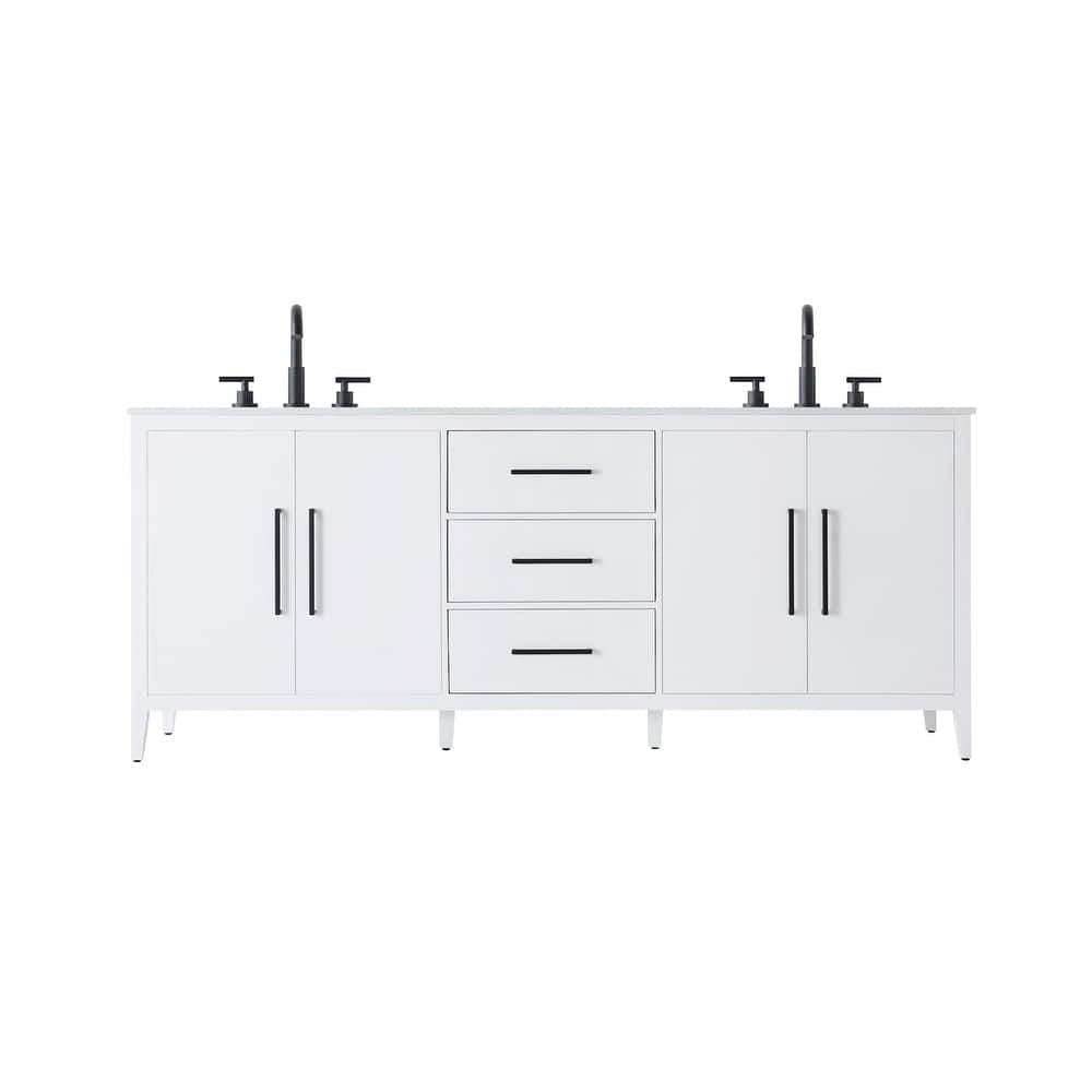 Elegant Lighting VF29384D Millie 84" Free Standing Double Basin Vanity