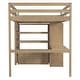 preview thumbnail 26 of 32, Full Pine Loft Bed with Wardrobe, Desk & Storage