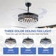 preview thumbnail 17 of 62, 48-Inch Crystal Fandelier with 4 Retractable Blades, Dimmable LED, App and Remote Control - 48 Inches