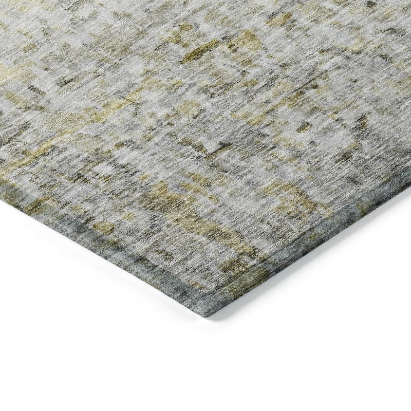 Machine Washable Indoor/ Outdoor Contemporary Solid Chantille Rug