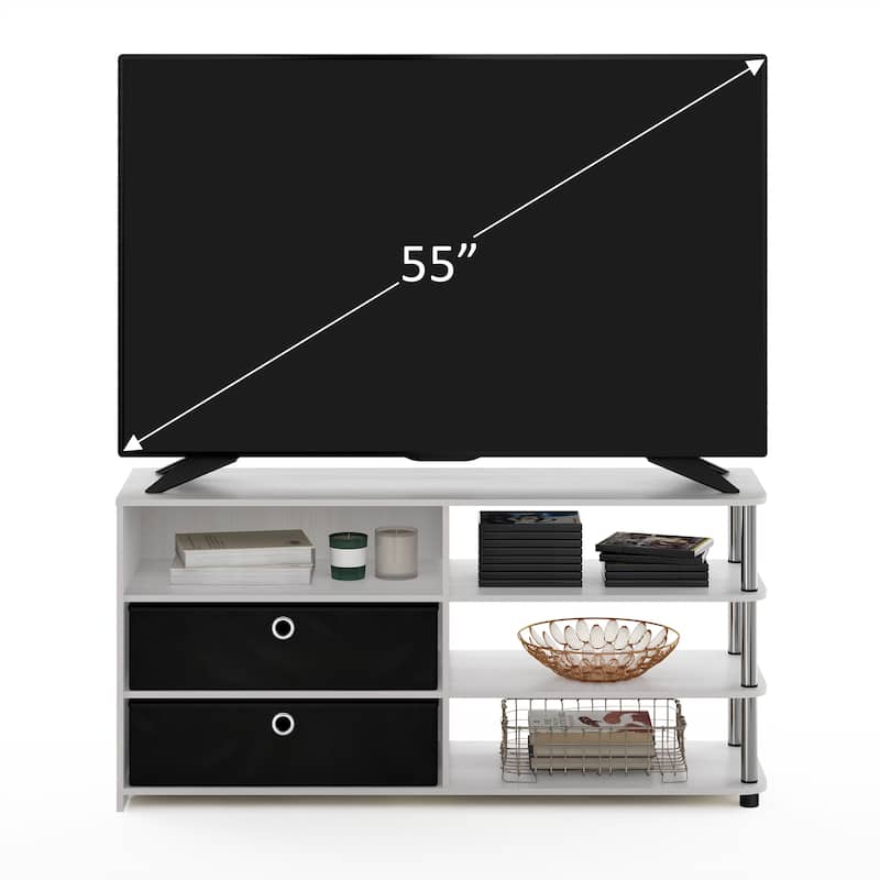 Porch & Den Astor Walnut Brown MDF TV Stand