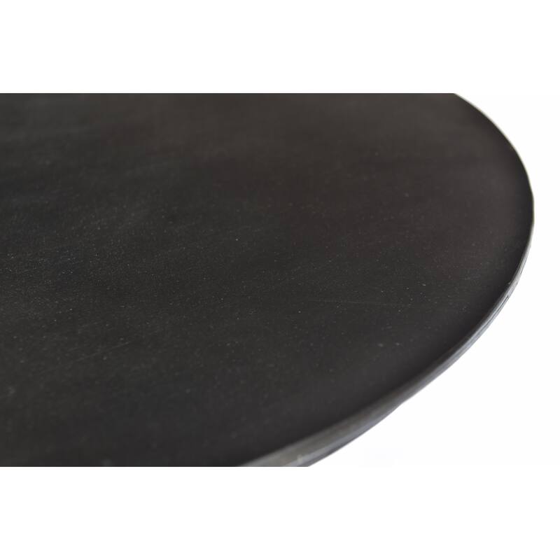 HomeRoots 30" Brown Iron Round Pedestal End Table - 24.00 in. x 30.00 in. x 24.00 in.