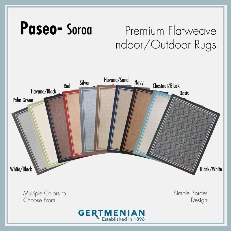 Gertmenian Paseo Soroa Classic Border Easy Care Flatweave Indoor/ Outdoor Area Rug