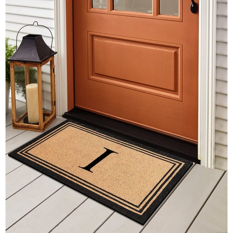 A1HC Natural Coir Doormat with Heavy Duty PVC Backing,0.75 Inch Pile Height, Perfect for Outdoor Use