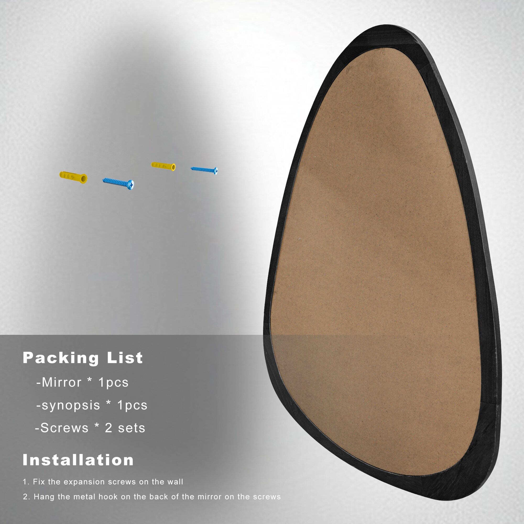Unique Silhouette: Curved-shaped, Stylish Wall Mirror - Overstock