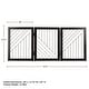 preview thumbnail 9 of 13, PETMAKER 3-Panel Foldable Pet Gate, Black - N/A