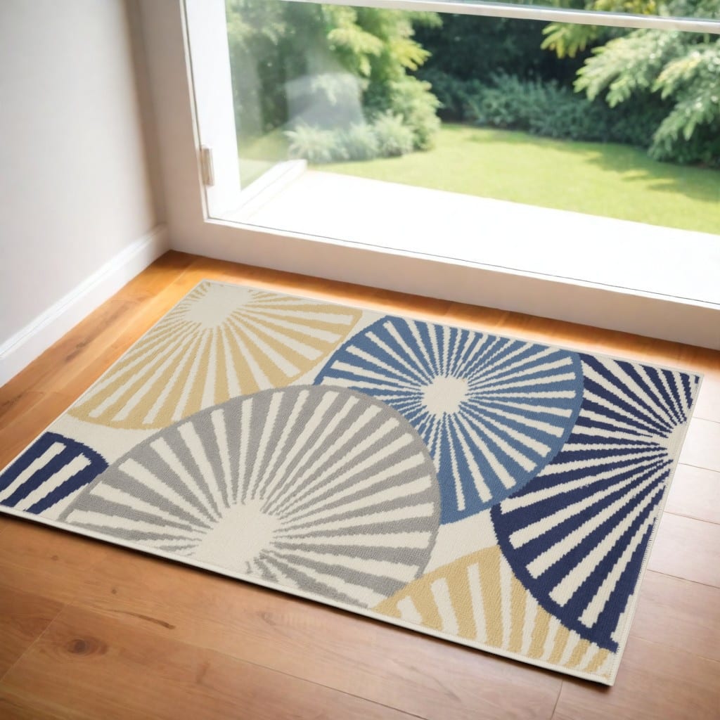 Lofiz Power Loomed Geometric Modern Durable Area Rug By HomeRoots