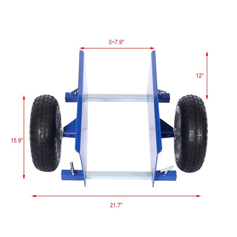 Panel Dolly,Dolly Cart Heavy Duty All Terrain Dolly,Door Dolly with 10-inch Pneumatic Tires