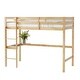 preview thumbnail 13 of 15, Twin High Rubber Wood Loft Bed with Safety Guardrail,Built-in desk,Ladder