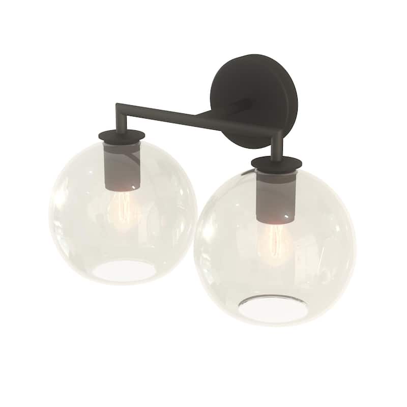 OROMA HOME Fernando 2-Light Globe Glass Bathroom Vanity Sconce