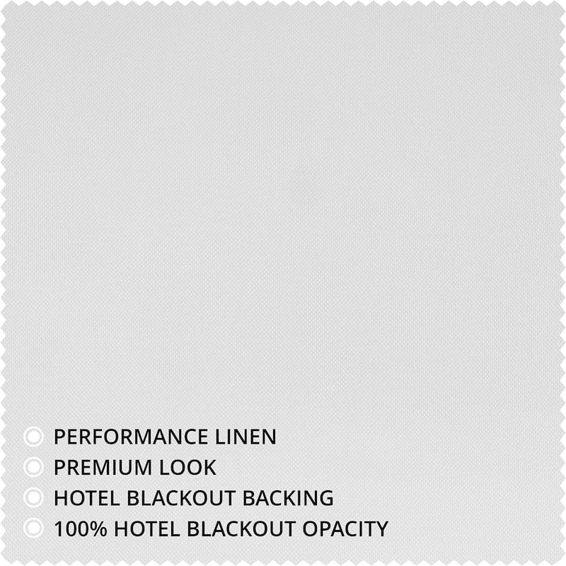 Exclusive Fabrics Solid Performance Linen French Pleated Thermal Blackout Curtains for Bedroom & Living Room Curtains (1 Panel)