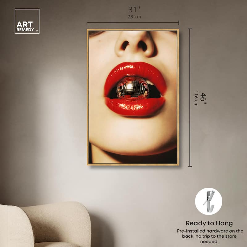 Disco Lips Canvas by Art Remedy
