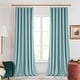 preview thumbnail 16 of 95, Deconovo Velvet Room Darkening Curtain Panel, Thermal Insulated 52x108-2PC - Sky Blue