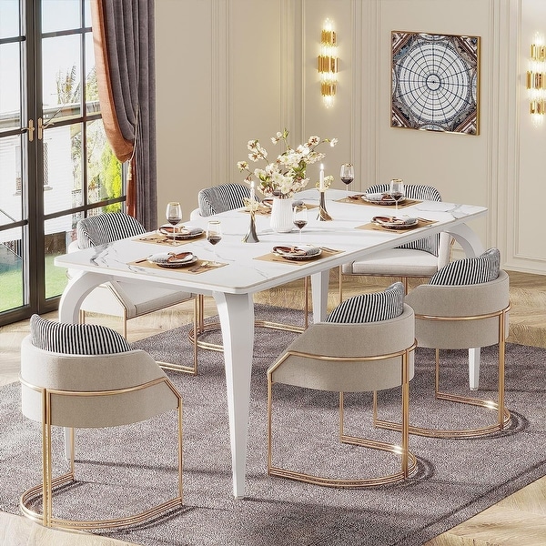 Marble stone sales dining table set