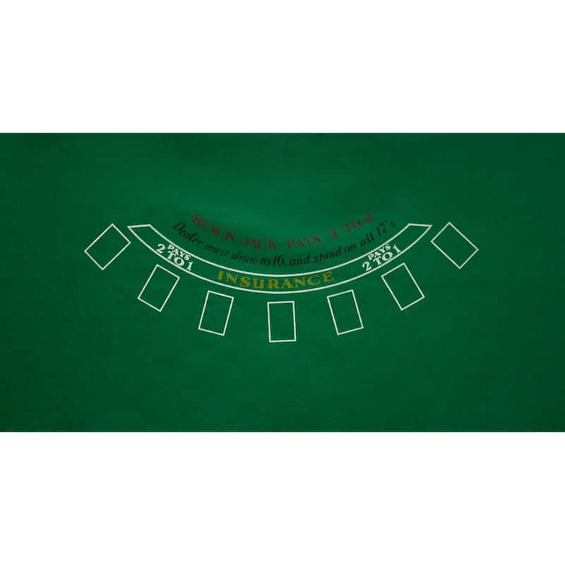 GSE™ 36"x72" Casino Blackjack Tabletop Layout Felt, Casino Table Top Cover Mat - Layout Felt - Layout Felt