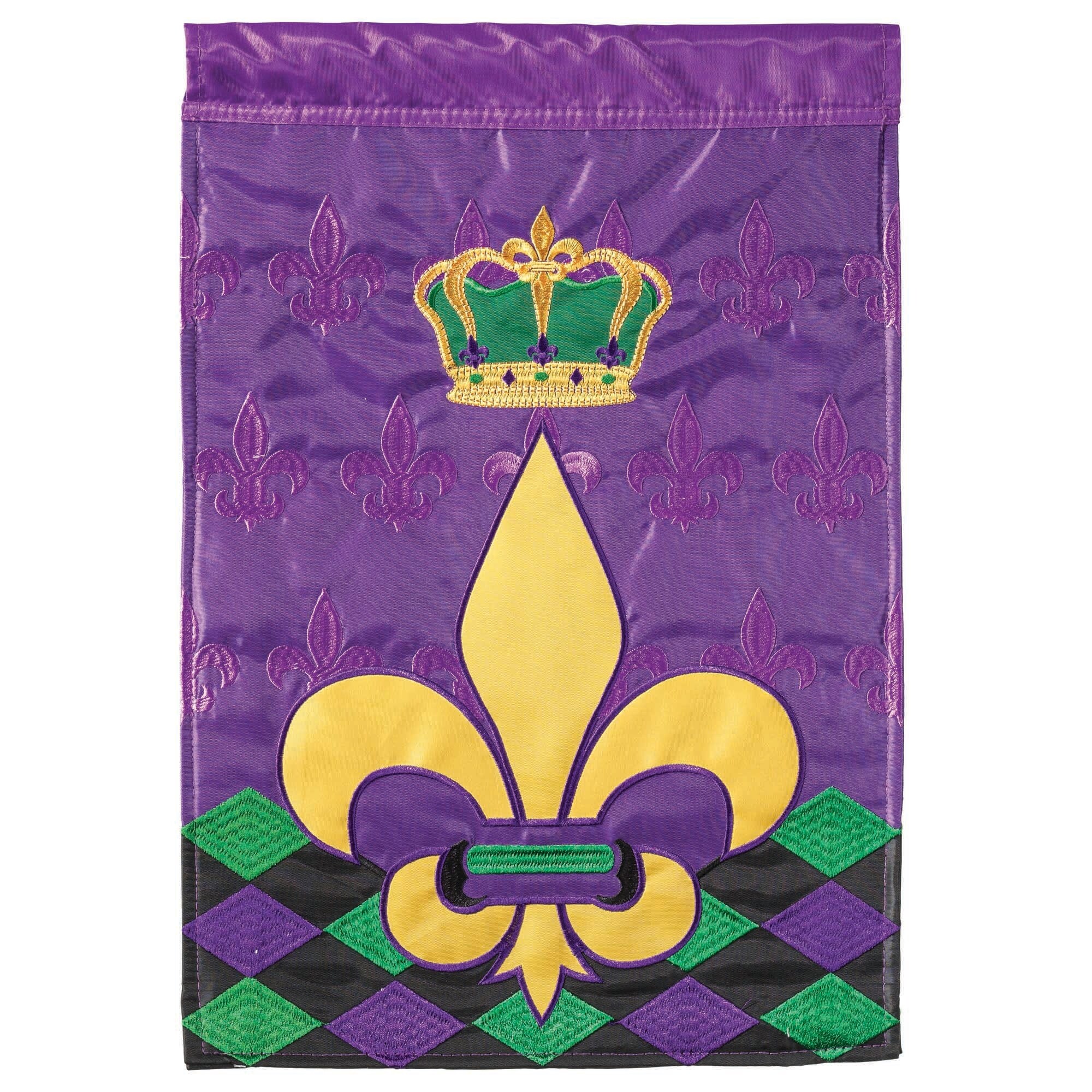 Shop Purple And Yellow Crowned Fleur De Lis Rectangular Garden