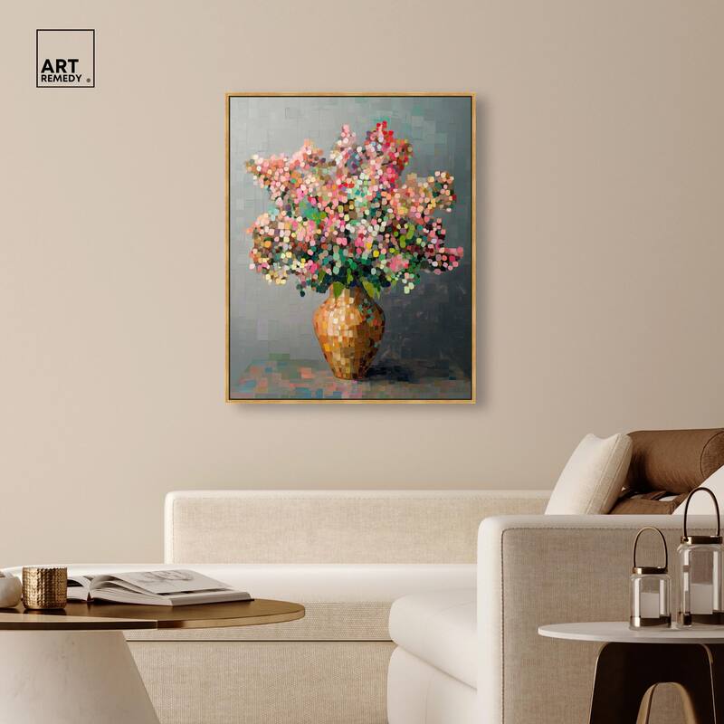 Pixel Bloom II Canvas by Art Remedy