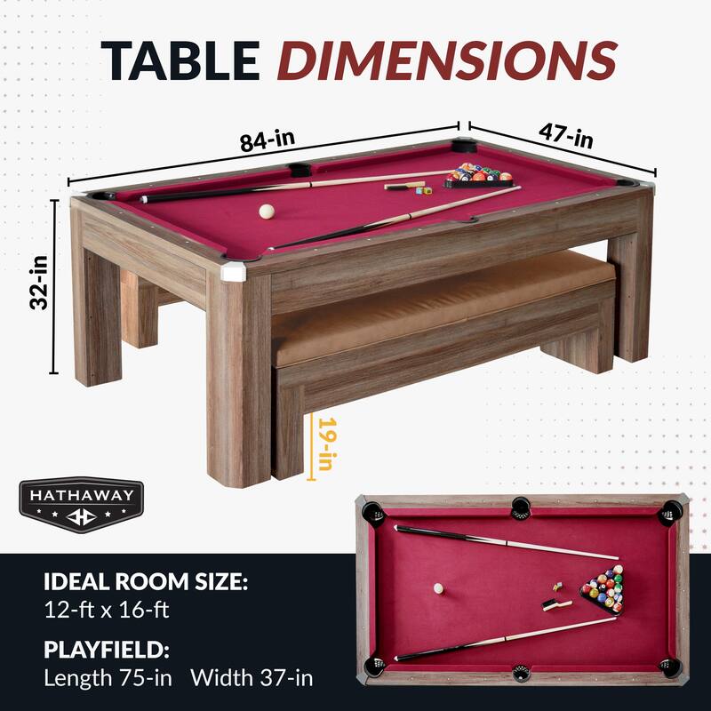 Cheyenne 12-ft Shuffleboard Table - Rustic Oak Finish