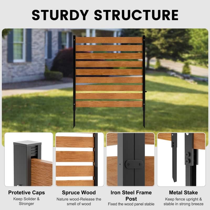 Air Conditioner Fence Outdoor Privacy Fence Screen 3.2 ft.W x 5 ft.H