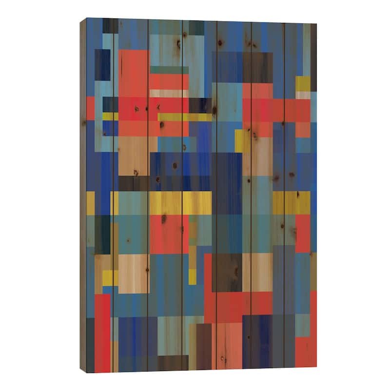 Viva Print On Wood by The Usual Designers - Multi-Color - 40x26x1.5