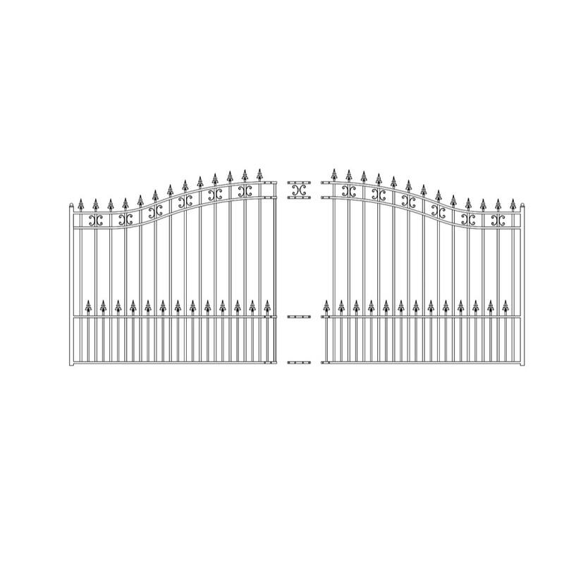 ALEKO Steel St. Louis Style 18 ft Single Swing Driveway Gate