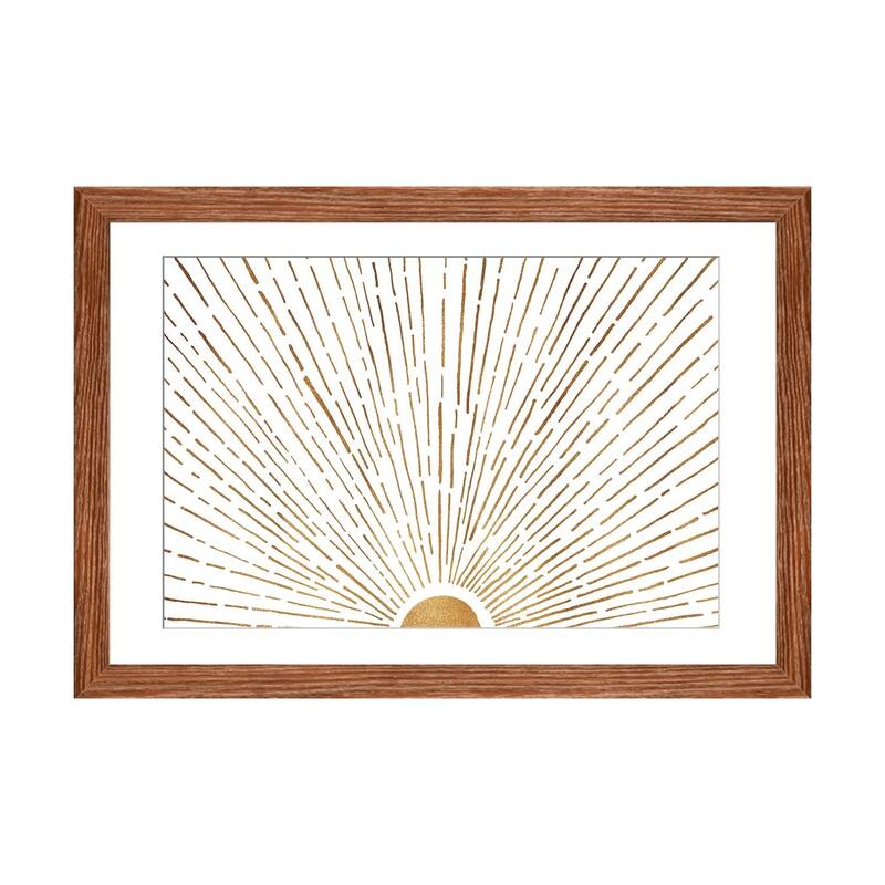 iCanvas "Let The Sunshine In" by Modern Tropical - Walnut - 16x24x1