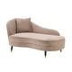 preview thumbnail 19 of 20, Christopher Knight Home - Modern Upholstered Curved Chaise Lounge with Boucle Fabric & Lumbar Pillow - 61.25"W
