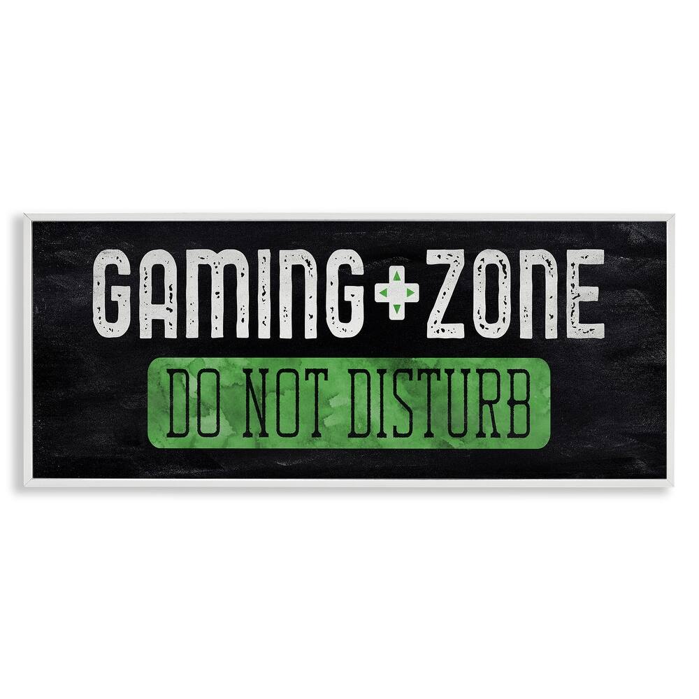 Stupell Do Not Disturb Gaming Zone Framed Giclee Art Design By CAD Designs