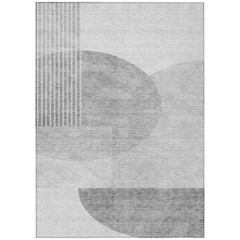 HomeRoots Geometric Transitional Rectangle Outdoor Rug