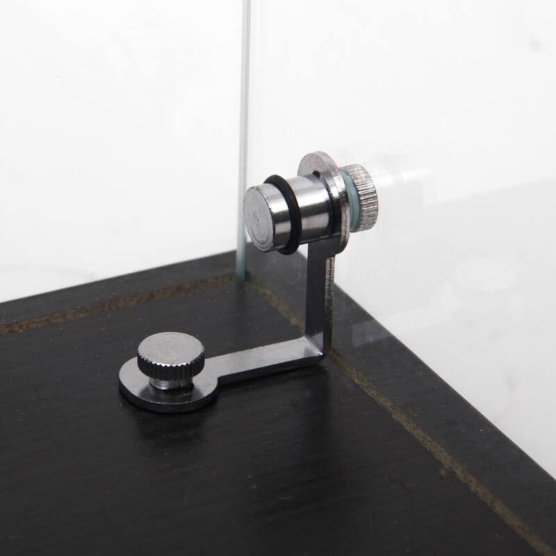 Glass Display Cabinet with 4 Shelves and Door, Floor Standing Curio Bookshelf for Office or Bedroom