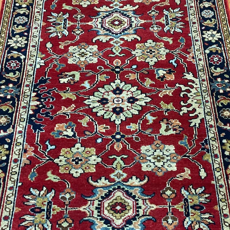 HERAT ORIENTAL Hand-knotted Indo 2'7 x 10'2 Serapi Wool Runner - 2'7" x 10'2"