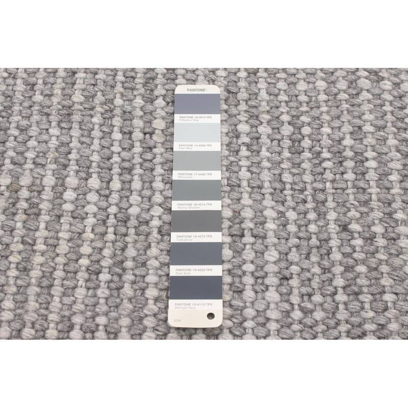 ECARPETGALLERY Hand Tufted Sienna Grey Wool Rug - 5'3 x 8'0
