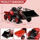 preview thumbnail 14 of 26, 3 in 1 12V Kids Ride on Tractor, Ride on Bulldozer with Detachable Trailer