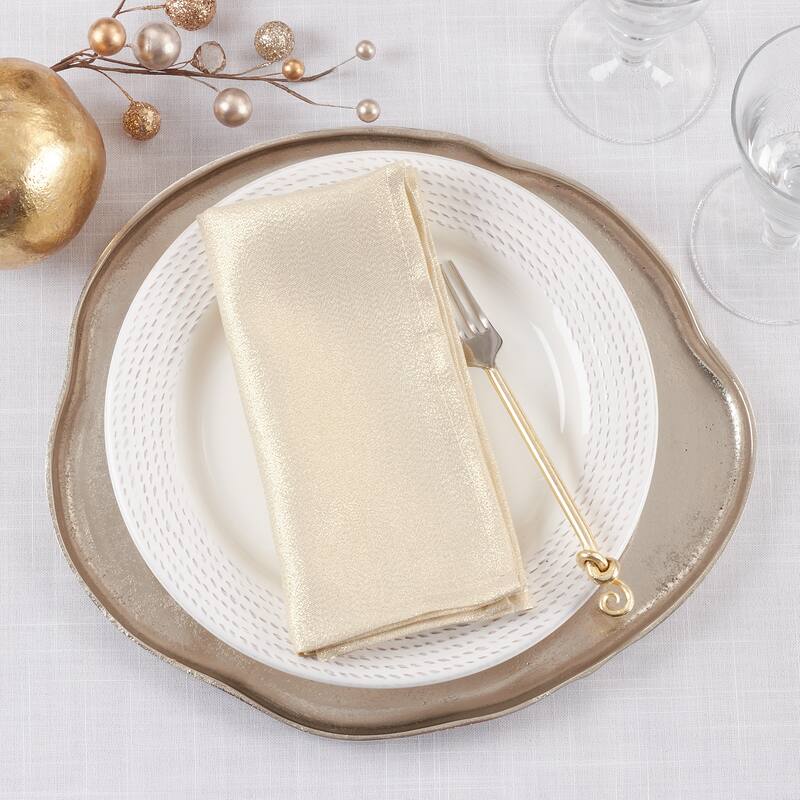 Table Napkins With Shimmering Design (Set of 4)