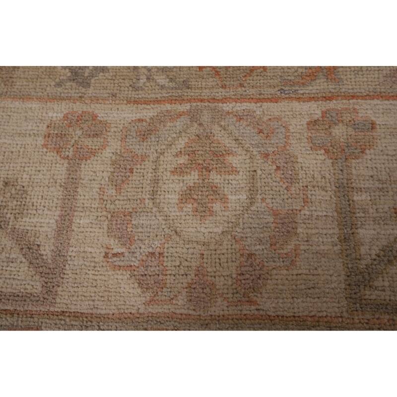 Vegetable Dye Oushak Area Rug Handmade Oriental Wool Carpet - 8'7" x 11'7"